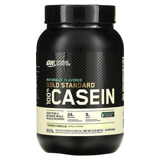 Optimum Nutrition, Gold Standard 100% Casein، منكه طبيعيًا، الفانيليا الفرنسية، 2 رطل (907 جم)