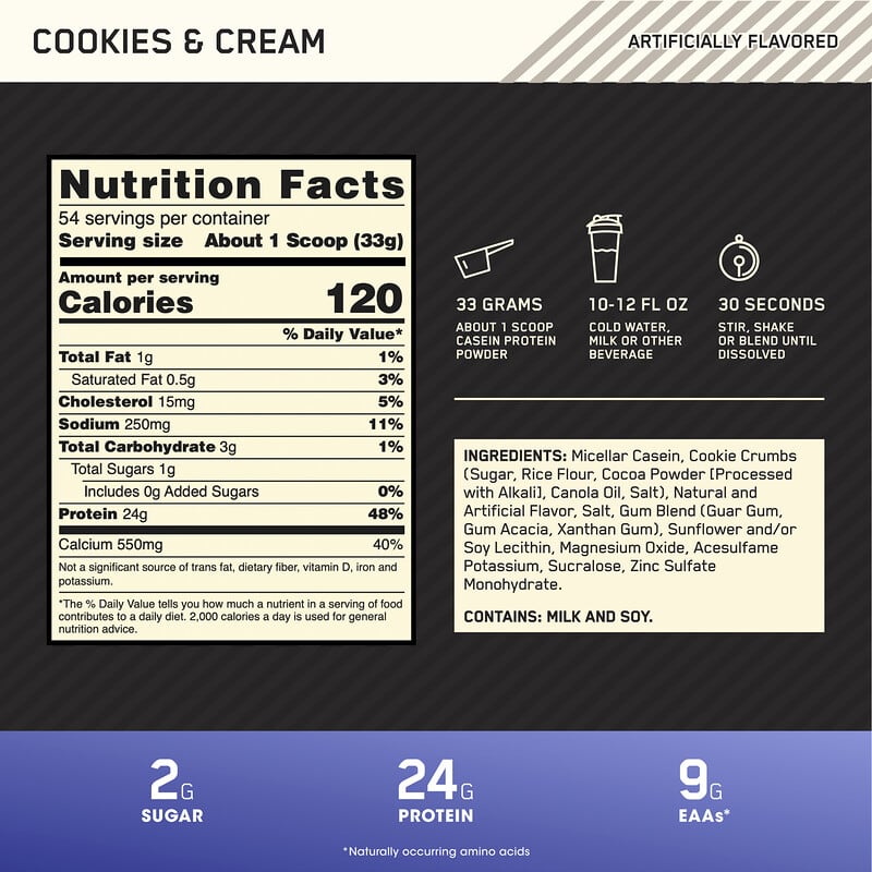 ゴールドスタンダード 100％ カゼイン 55シェイク ゴールドスタンダード 100％ カゼイン | Optimum Nutrition JP