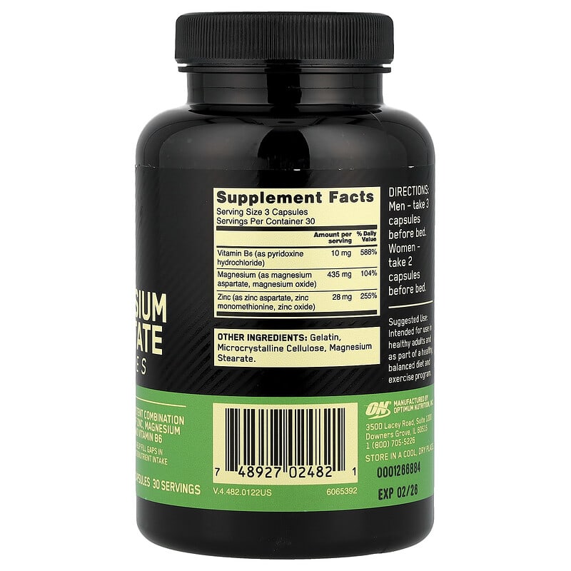 Aspartat de zinc și magneziu, 90 capsule