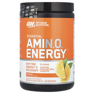 Optimum Nutrition‏, תוסף אנרגיה ESSENTIAL AMIN.O ENERGY, בטעם תפוז, 270 גרם (9.5 אונקיות)