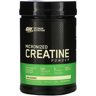 Optimum Nutrition, Micronized Creatine Powder, Unflavored, 2.64 lb (1.2 kg)