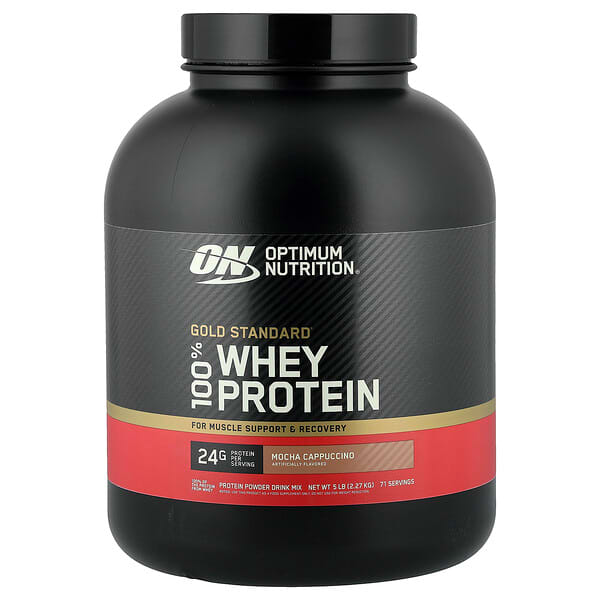 Optimum Nutrition, Gold Standard® 100% Whey Protein, Mocha Cappuccino, 5 lb (2.27 kg) — product photo 1
