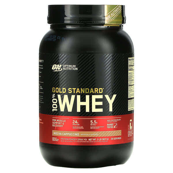 Optimum Nutrition, Gold Standard 100% Whey, Mocha Cappuccino, 2 lbs (909 g)