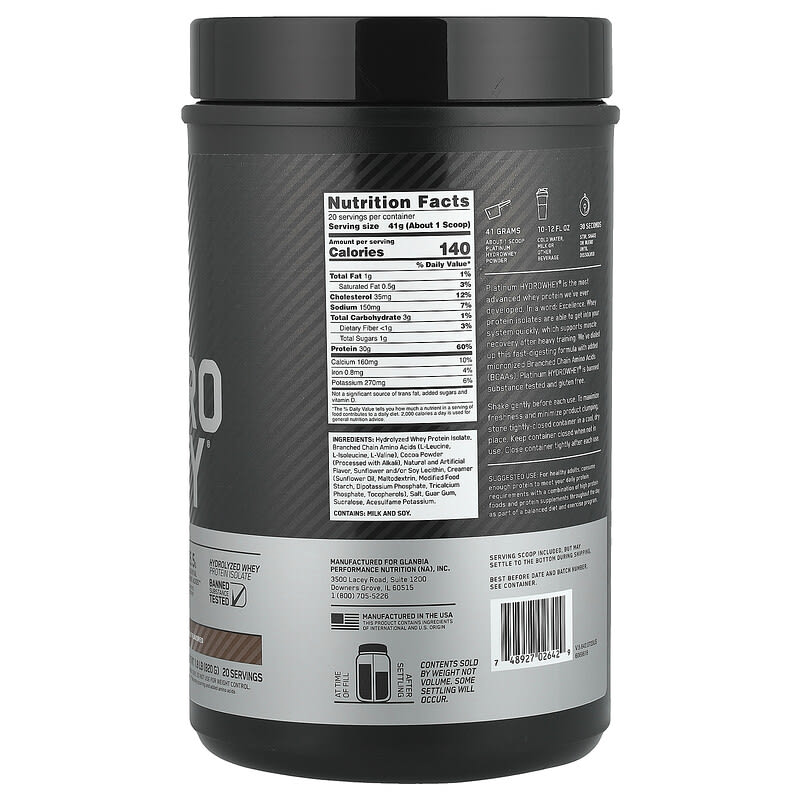 Optimum Nutrition, プラチナムハイドロホエイ Optimum Nutrition Platinum Hydro Whey Protein Isolate Bulk
