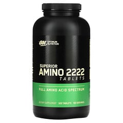 Optimum Nutrition, Superior Amino 2222 Tabs, Comprimidos de aminoácidos superiores, 320 comprimidos