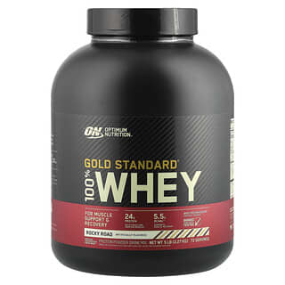 Optimum Nutrition, Gold Standard 100% Whey, 로키 로드 맛, 2.27kg(5lb)