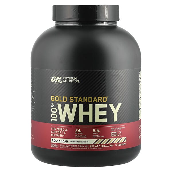 Optimum Nutrition, Gold Standard 全乳清蛋白，巧克力蛋糕味，5 磅（2.27 千克）