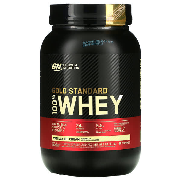 Optimum Nutrition, Gold Standard 100% Whey, Vanilleeis, 907 g (2 lbs.)