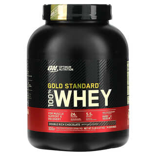 Optimum Nutrition, Gold Standard, 100%-вий сироватковий протеин, насичений шоколадом, 2,27 кг (5 фунтів)