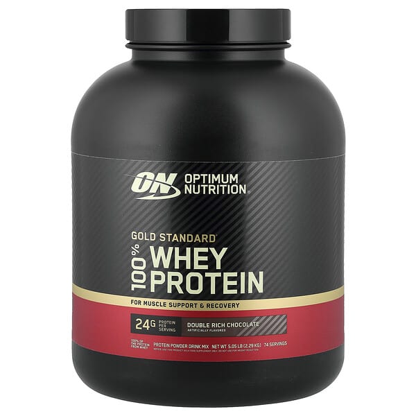 Optimum Nutrition, Gold Standard® 100% Whey, Double Rich Chocolate, 5 lb (2.27 kg)
