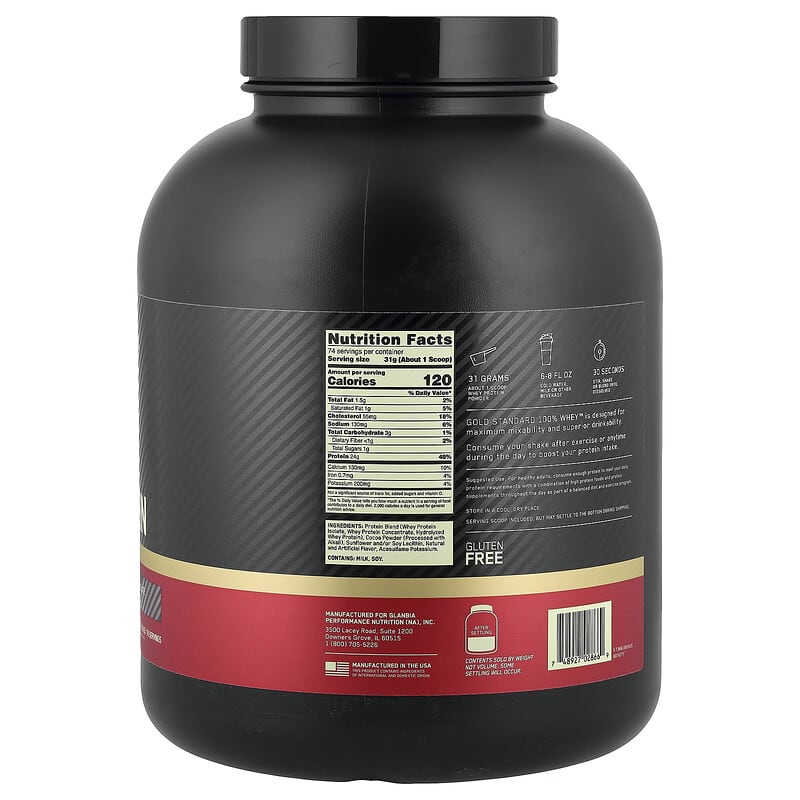 大容量ホエイプロテイン！オプチマム・ダブルリッチチョコレート3.63kg Optimum Nutrition, ホエイプロテイン、チョコレート味、5.05ポンド｜iHerb