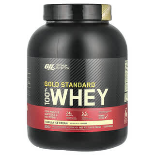 Optimum Nutrition, Gold Standard 100% Whey, сывороточный протеин, со вкусом ванильного мороженого, 2,26 кг (5 фунтов)