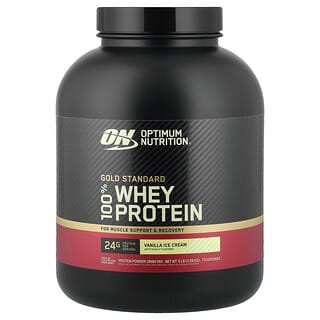 Optimum Nutrition‏, Gold Standard, ‏100% מי גבינה, בטעם גלידת וניל, 2.26 ק"ג (5 פאונד)