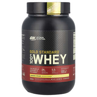 Optimum Nutrition, Gold Standard, 100% сыворотка, со вкусом бананового крема, 907 г (2 фунта)