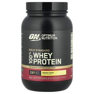 Optimum Nutrition, Gold Standard, 100% сыворотка, со вкусом бананового крема, 907 г (2 фунта)