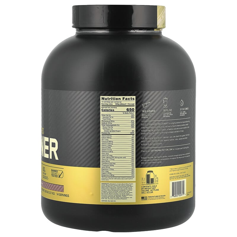 PRO GAINER, Ganho de Peso com Alto Teor de Proteínas, Chocolate