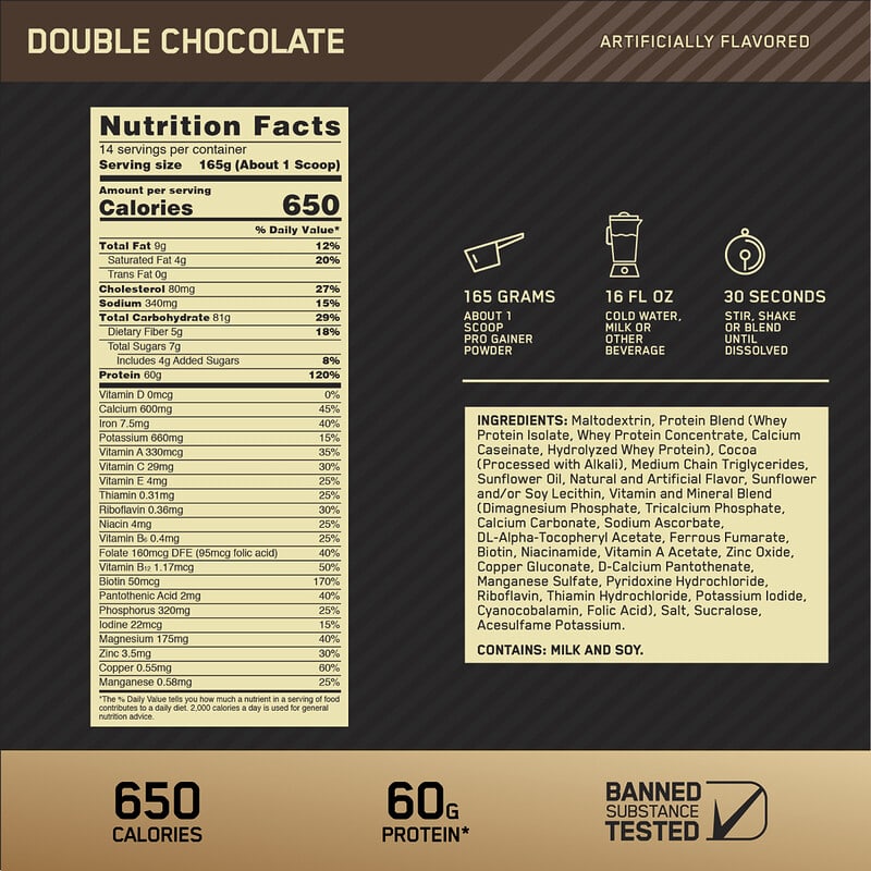 PRO GAINER, Ganho de Peso com Alto Teor de Proteínas, Chocolate