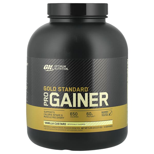 Optimum Nutrition, Gold Standard® Pro Gainer, Vanilla Custard, 5.09 lb (2.31 kg)