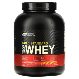 Optimum Nutrition, Gold Standard 100% Whey, Strawberry Banana, 5 lb (2.27 kg)