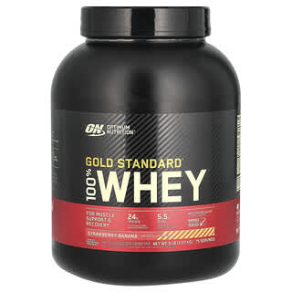 Optimum Nutrition, Gold Standard 100% Whey（ゴールドスタンダード100％ホエイ）、ストロベリーバナナ、2.27kg（5ポンド）