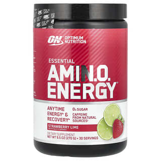 Optimum Nutrition, Essential Amin.O. Energy, Fresa y lima, 270 g (9,5 oz)