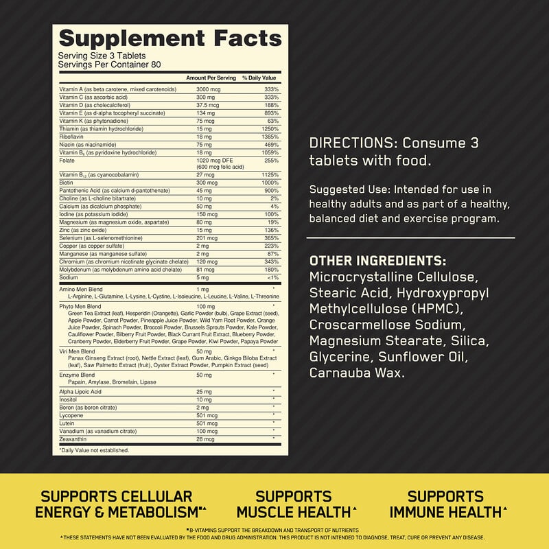 Opti-Men®, Multivitamin For Active Men, 240 Tablets