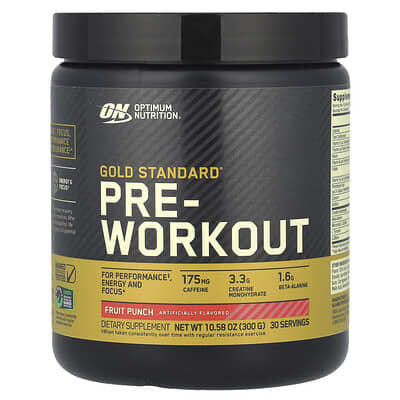 Optimum Nutrition, Gold Standard, Pre-Workout Nitrogen Pump, Fruit Punch, 10.58 oz (300 g)