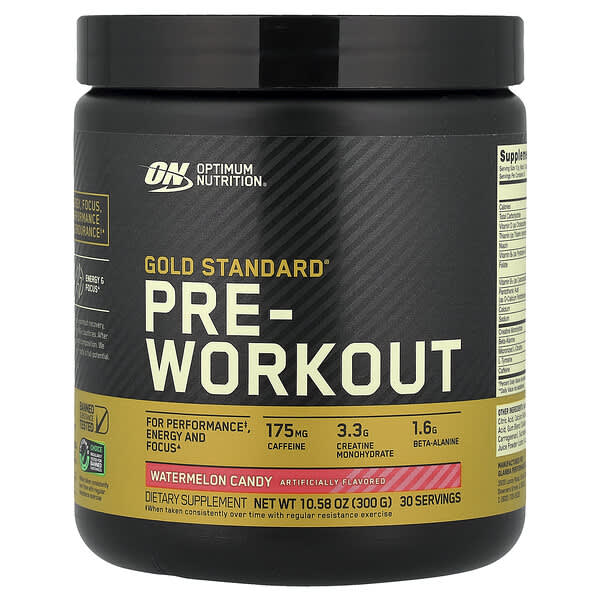 Optimum Nutrition Gold Standard® Pre-Workout, Watermelon Candy, 10.58 oz (300 g)