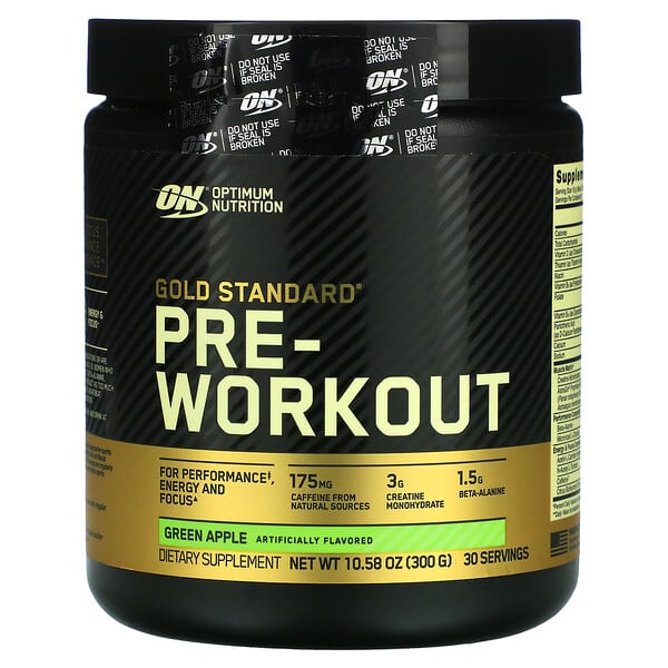 Optimum Nutrition, Gold Standard Pre-Workout, Green Apple, 10.58 oz (300 g)