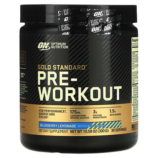 Optimum Nutrition, Gold Standard Pre-Workout, Limonada de arándanos azules, 300 g (10,58 oz)