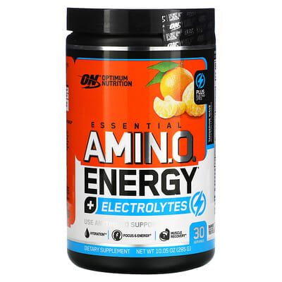 Optimum Nutrition, ESSENTIAL AMIN.O. ENERGY + ELECTROLYTES, Tangerine ...