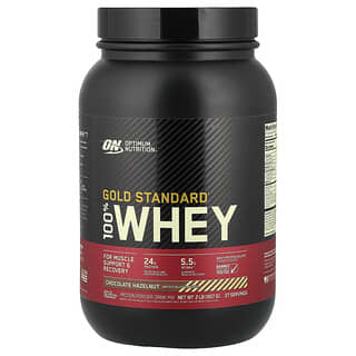 Optimum Nutrition, Gold Standard, 100% Whey, Avelã com Chocolate, 907 g (2 lb)