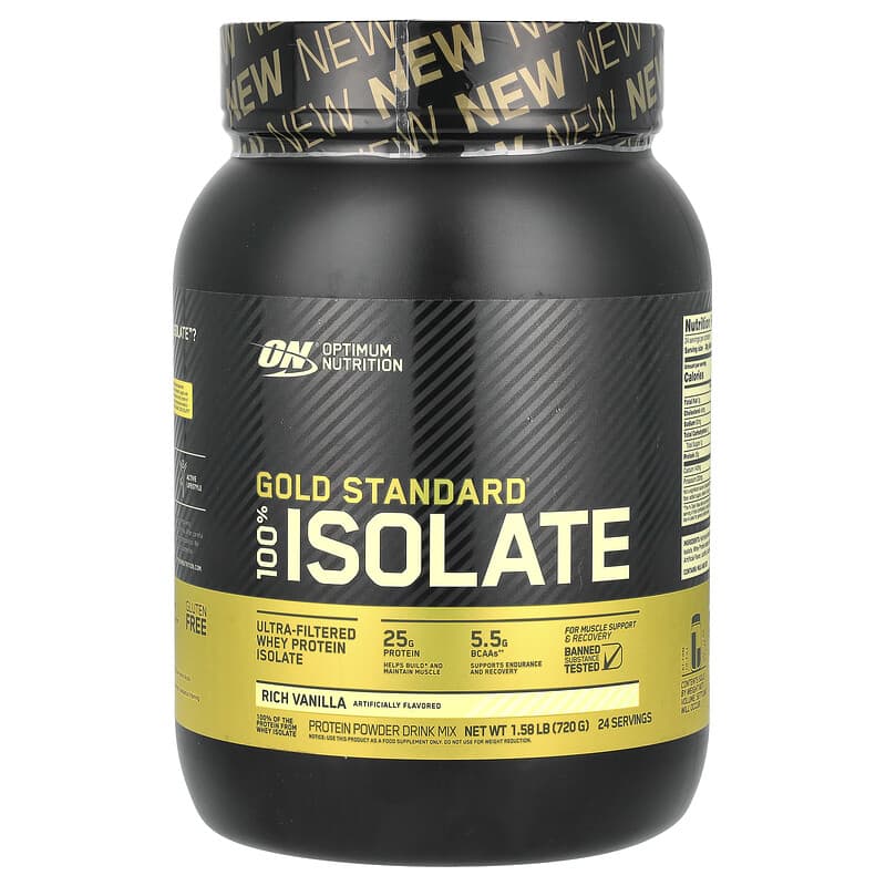 Optimum Nutrition Gold Standard 100% Whey Isolate, Vanilla - 24.96 oz