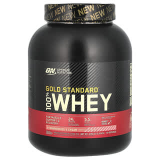 Optimum Nutrition, Gold Standard 100% Whey, 스트로베리 & 크림, 2.26kg(4.98lbs)