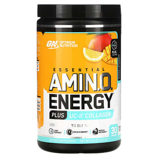 Optimum Nutrition, Essential Amino Energy con colágeno UC-II, Mango y limonada, 270 g (9,5 oz)