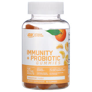 Optimum Nutrition, Immunity + Probiotic Gummies, Tangerine, 60 gummies