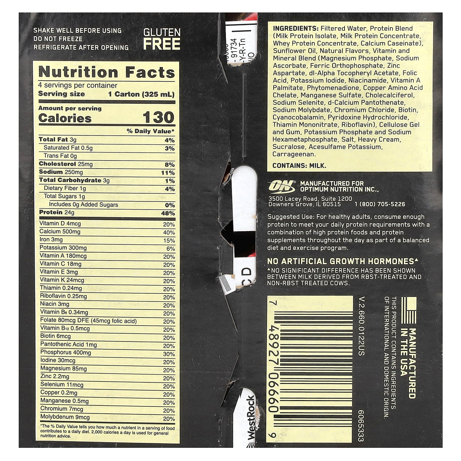 Garantizar Original Batido de Nutrición con 9 gramos de proteína, Batidos  sustitutivos de Comidas, Vainilla, 8 fl oz (de 4 a 6 Pack) 