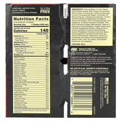 Optimum Nutrition, Gold Standard Protein Shake, Chocolate, 4 Cartons, 11 fl oz (325 ml) Each