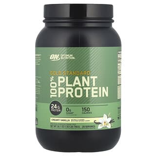 Optimum Nutrition, 金標準全植物蛋白質，奶油香草味，1.63 磅（740 克）