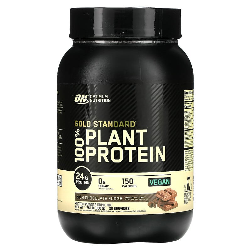 Gold Plant Protein, Rich Fudge, 1.76 lb (800 g)