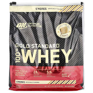 Optimum Nutrition, Suero de leche 100 % Gold Standard®, S'mores, 2,56 kg (5,64 lb)