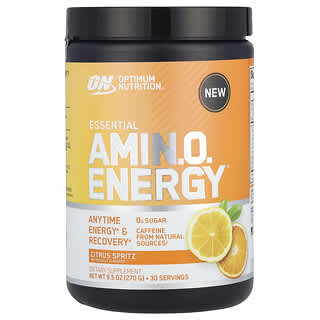 Optimum Nutrition‏, Essential Amin.o. Energy, Citrus Spritz, 9.5 oz (270 g)