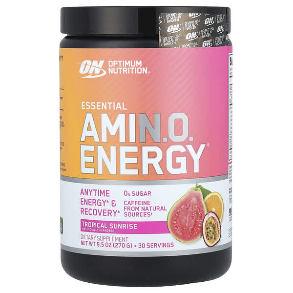 Optimum Nutrition Essential Amin.O. Energy®, Tropical Sunrise, 9.5 oz (270 g)