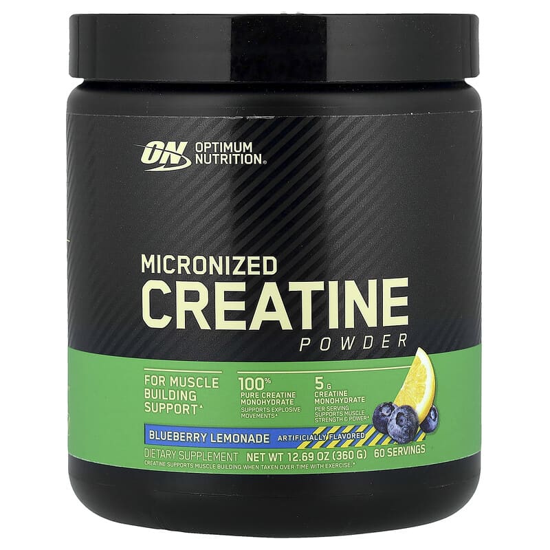 Creatina Micronizada em Pó, Limonada de Mirtilo, 360 g (12,69 oz)