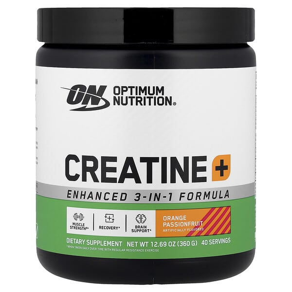Optimum Nutrition, 肌酸+，橙子西番蓮味，12.69 盎司（360 克）