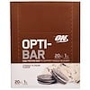 Barra de Proteínas Opti-Bar High, Sabor Cookies e Creme, 12 Barras - 2,1 oz (60 g) Cada