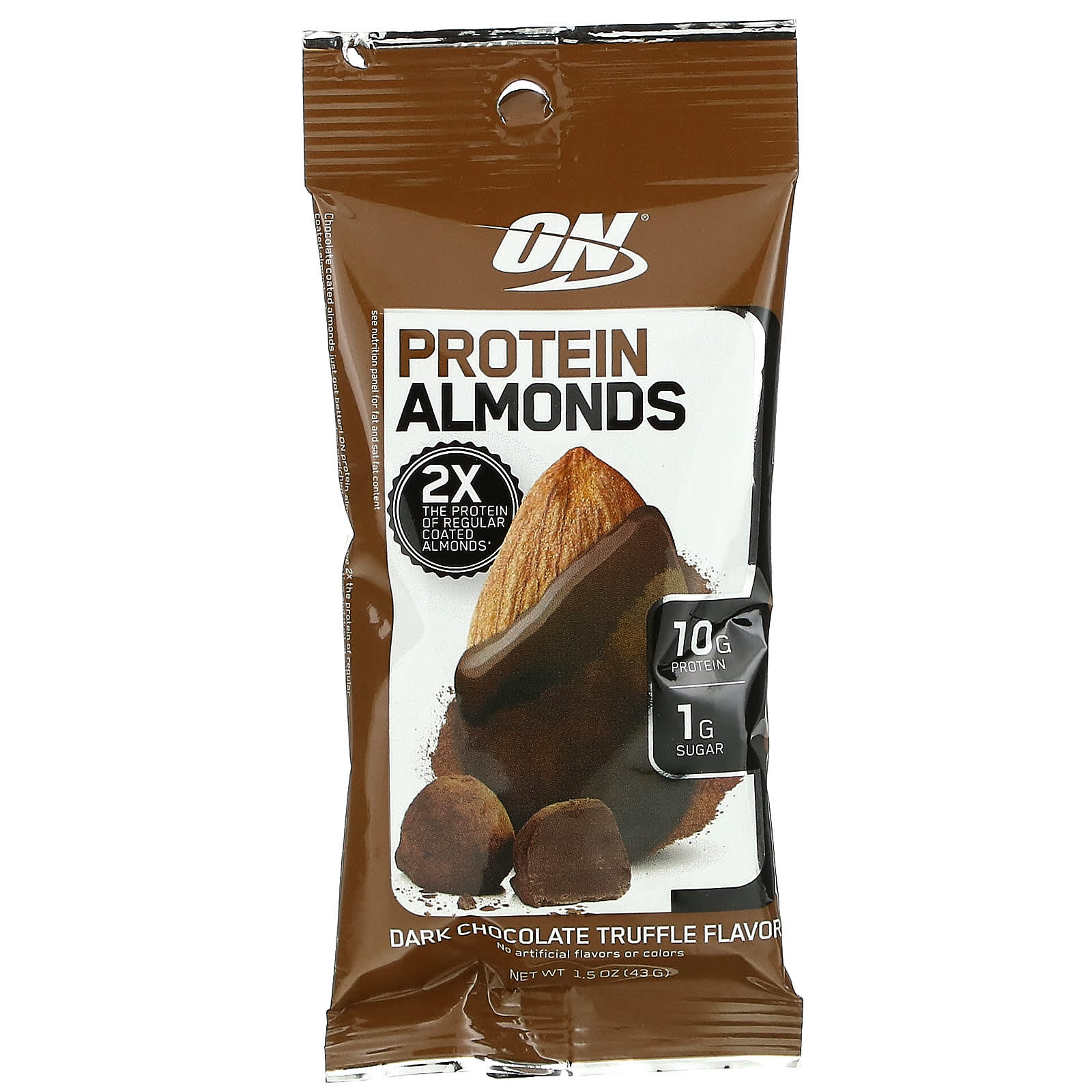 Optimum Nutrition, 단백질 아몬드, 다크 초콜릿 트러플, 12팩, 각 43g(1.5oz) Optimum Nutrition, 단백질 아몬드, 다크 초콜릿 트러플, 12팩, 각 43G(1.5Oz)