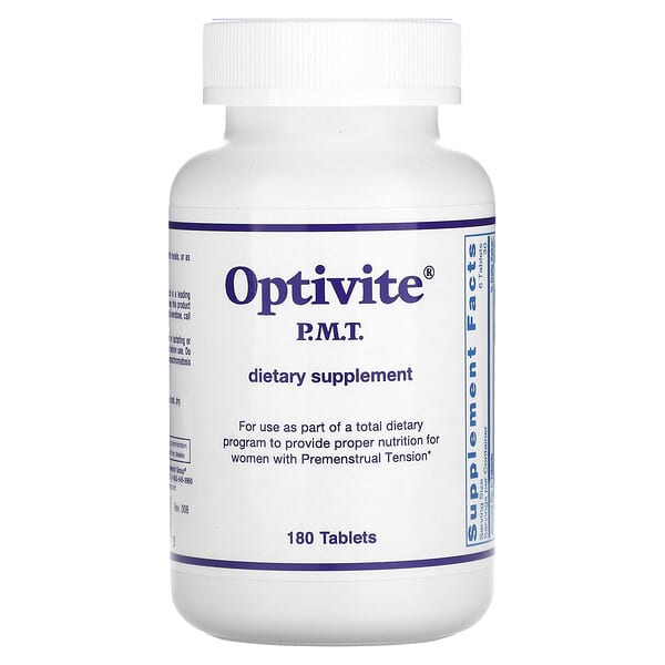 Optimox Corporation, Optivite, P.M.T., Ergänzungsmittel für prämenstruelle Entspannung, 180 Tabletten