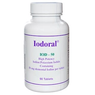 Optimox, Iodoral, 50 mg, 90 comprimidos