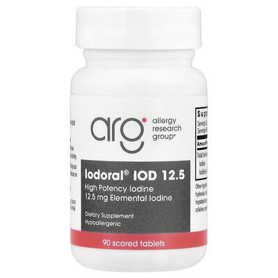 Optimox, Iodoral® IOD 12.5, Superior Iodine, 90 Scored Tablets